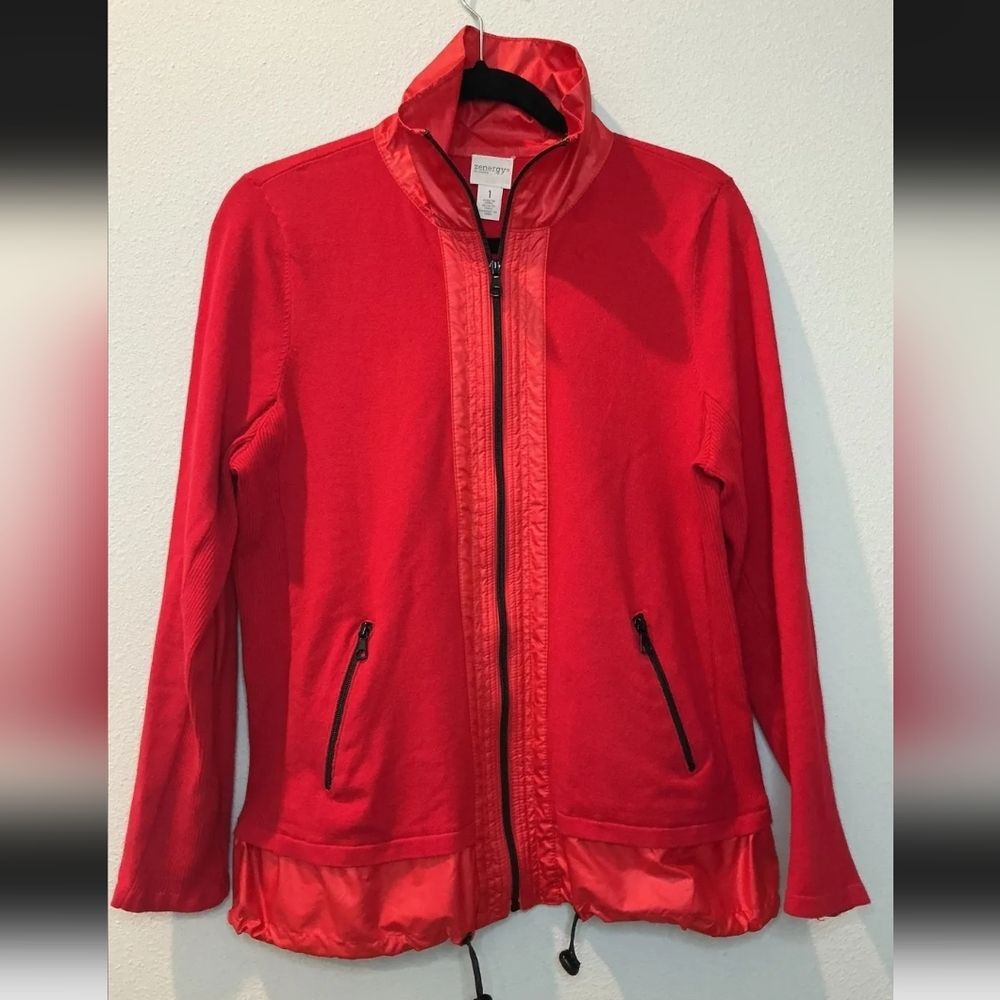 Chico's Zenergy Women's Red Zip-Up Jacket